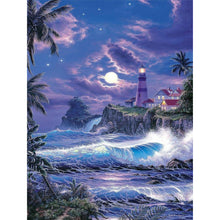 Load image into Gallery viewer, Seaside Lighthouse 30*40CM(canvas) Full Square Drill Diamond Painting
