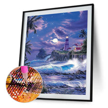 Load image into Gallery viewer, Seaside Lighthouse 30*40CM(canvas) Full Square Drill Diamond Painting
