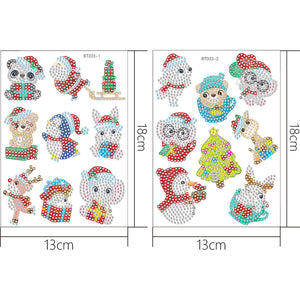 2pcs Craft Stickers Crafts Art Creative Cute Greeting Card for Childer Toy Gifts