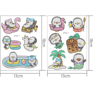 2pcs Craft Stickers Crafts Art Creative Cute Greeting Card for Childer Toy Gifts