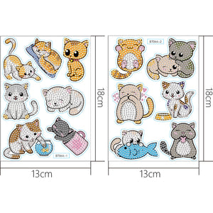 2pcs Craft Stickers Crafts Art Creative Cute Greeting Card for Childer Toy Gifts