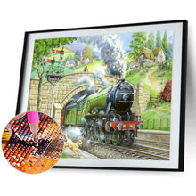 Load image into Gallery viewer, Train Exits Tunnel 40*30CM(canvas) Full Round Drill Diamond Painting
