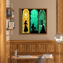 Load image into Gallery viewer, Disney Princess Silhouette 50*50CM(canvas) Full Round Drill Diamond Painting
