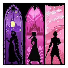 Load image into Gallery viewer, Disney Princess Silhouette 50*50CM(canvas) Full Round Drill Diamond Painting
