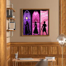 Load image into Gallery viewer, Disney Princess Silhouette 50*50CM(canvas) Full Round Drill Diamond Painting
