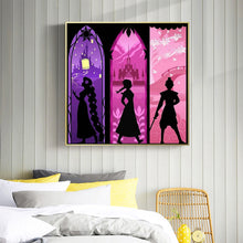 Load image into Gallery viewer, Disney Princess Silhouette 50*50CM(canvas) Full Round Drill Diamond Painting
