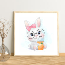 Load image into Gallery viewer, Bunny With Glasses 40*40CM(canvas) Full Square Drill Diamond Painting
