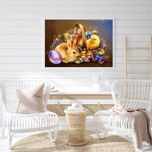 Load image into Gallery viewer, Rabbit In Bamboo Basket 50*40CM (canvas) Full Round Drill Diamond Painting
