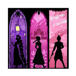 Princess Silhouette 40*40CM (canvas) Full Round Drill Diamond Painting