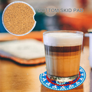 6pcs Coaster Fashionable Design DIY Cup Mat Funny Stable for Kitchen Accessories