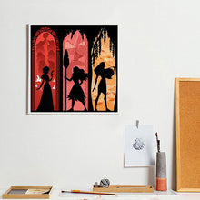 Load image into Gallery viewer, Disney Princess Silhouette 40*40CM (canvas) Full Round Drill Diamond Painting
