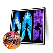 Load image into Gallery viewer, Disney Princess Silhouette 40*40CM (canvas) Full Round Drill Diamond Painting
