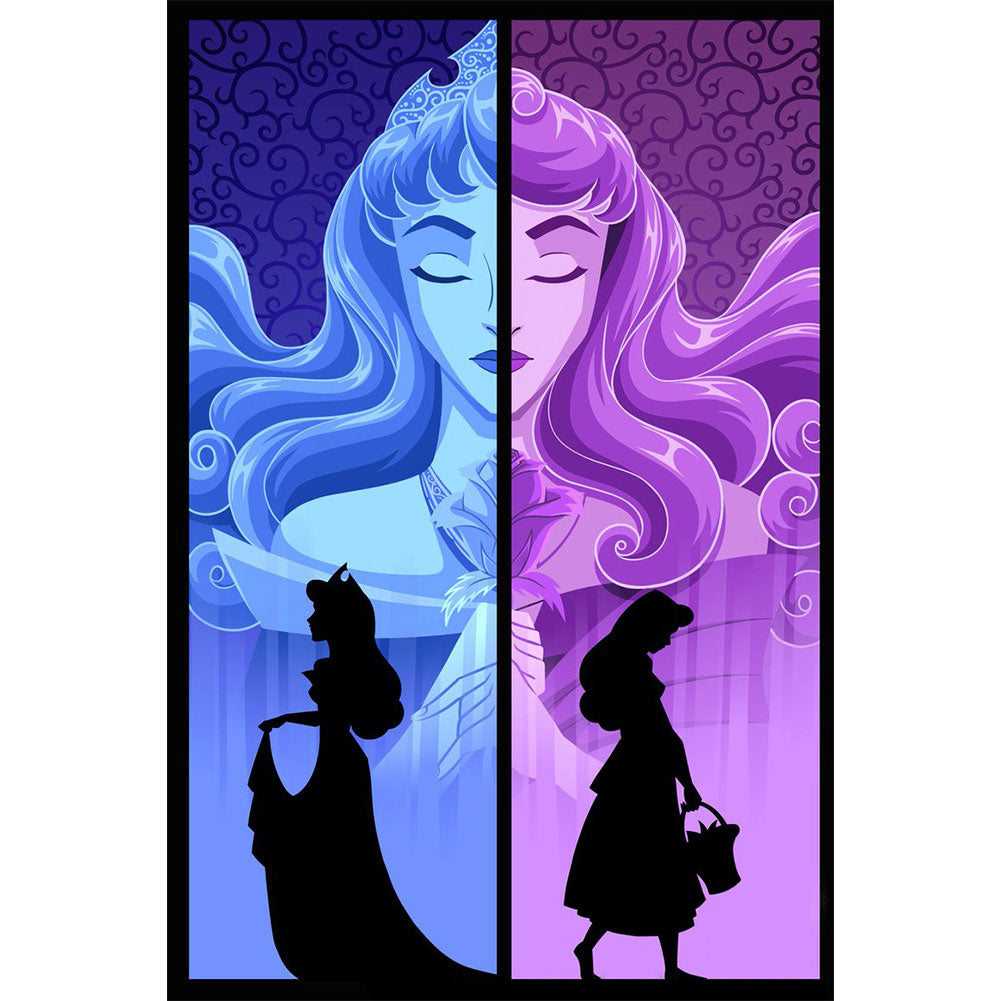 Silhouette Sleeping Beauty Disney Princess 40*50CM (canvas) Full Round Drill Diamond Painting