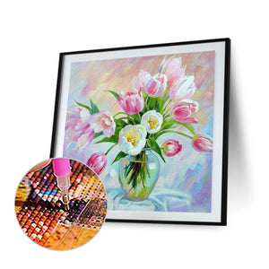 Tulip Oil Painting 30*30CM (canvas) Full Square Drill Diamond Painting