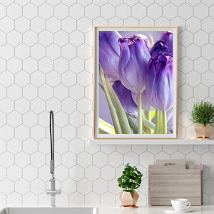 Purple Tulip 30*40CM (canvas) Full Square Drill Diamond Painting