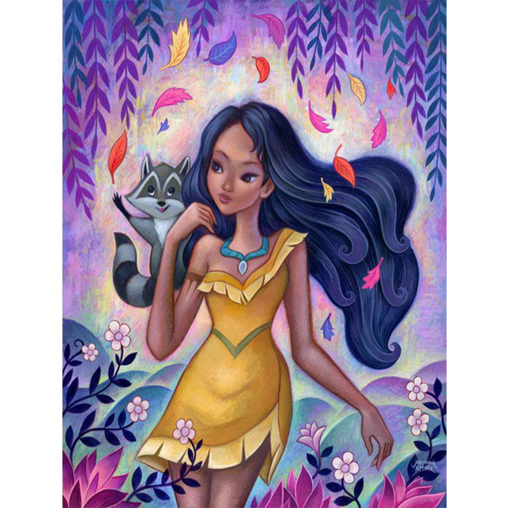 Disney Princess Pocahontas 30*40CM(canvas) Full Round Drill Diamond Painting