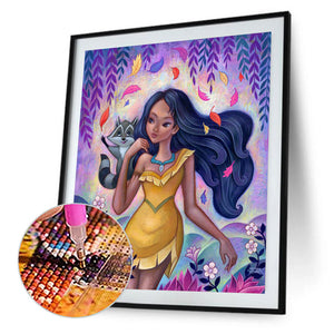 Disney Princess Pocahontas 30*40CM(canvas) Full Round Drill Diamond Painting