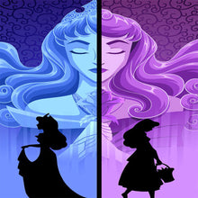 Load image into Gallery viewer, Princess Silhouette 30*40CM(canvas) Full Round Drill Diamond Painting
