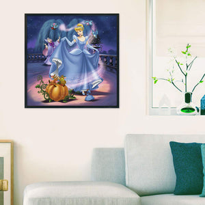 Princess Cinderella 50*50CM (canvas) Full Round Drill Diamond Painting