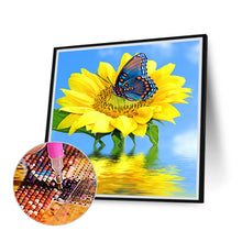 Load image into Gallery viewer, Sunflower Butterfly 45*45CM (canvas) Full Round Drill Diamond Painting
