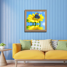 Load image into Gallery viewer, Sunflower Butterfly 45*45CM (canvas) Full Round Drill Diamond Painting
