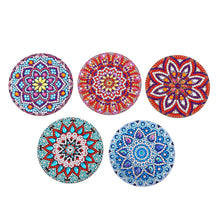 Load image into Gallery viewer, DIY Diamond Painting Coaster Non-slip 5/6/8pcs Cup Cushion Wooden Set Home Decor
