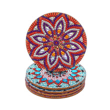 Load image into Gallery viewer, DIY Diamond Painting Coaster Non-slip 5/6/8pcs Cup Cushion Wooden Set Home Decor
