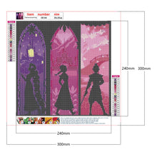 Load image into Gallery viewer, Disney Princess Silhouette 30*30CM (canvas) Full Round Drill Diamond Painting
