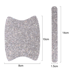 8pcs/set Car Door Handle Sticker Anti-scratch Rhinestone Auto Protection Film