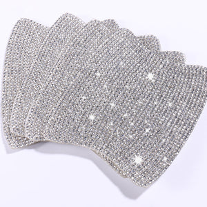 8pcs/set Car Door Handle Sticker Anti-scratch Rhinestone Auto Protection Film