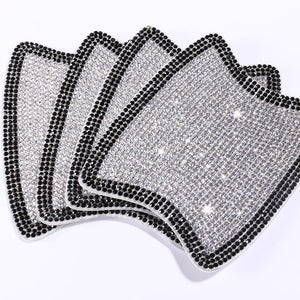 8pcs/set Car Door Handle Sticker Anti-scratch Rhinestone Auto Protection Film