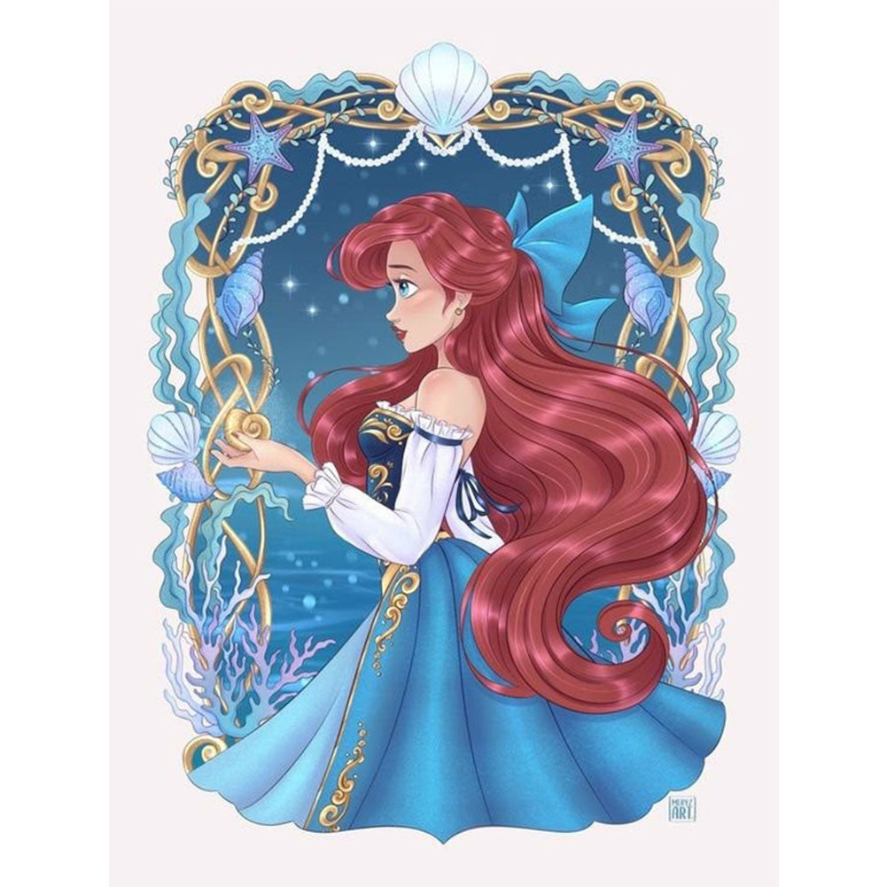 Disney Ariel Princess 30*40CM(canvas) Full Round Drill Diamond Painting