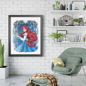 Disney Ariel Princess 30*40CM(canvas) Full Round Drill Diamond Painting