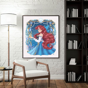 Disney Ariel Princess 30*40CM(canvas) Full Round Drill Diamond Painting