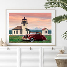 Load image into Gallery viewer, Seaside Lighthouse Jeep 40*30CM (canvas) Full Round Drill Diamond Painting
