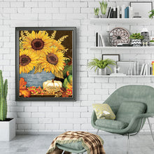 Load image into Gallery viewer, Autumn Sunflower 30*40CM(canvas) Full Round Drill Diamond Painting
