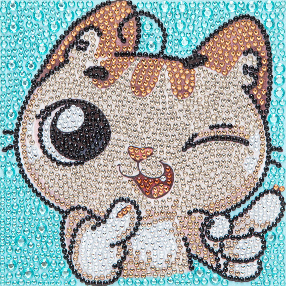 Kitten 15*15CM (canvas) Full Round Drill Diamond Painting