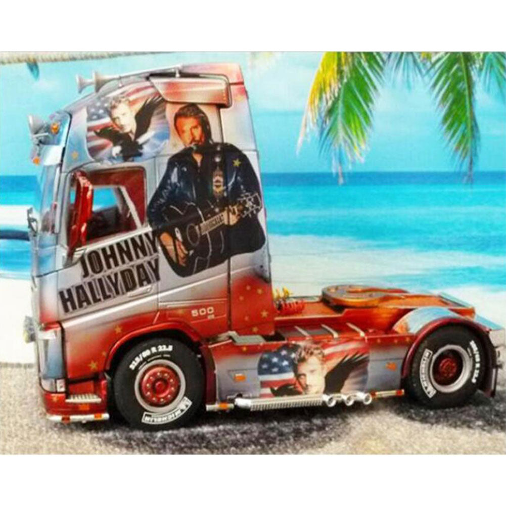 Johnny Halli Wears A Promotional Van 40*30CM(canvas) Full Round Drill Diamond Painting