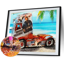 Load image into Gallery viewer, Johnny Halli Wears A Promotional Van 40*30CM(canvas) Full Round Drill Diamond Painting
