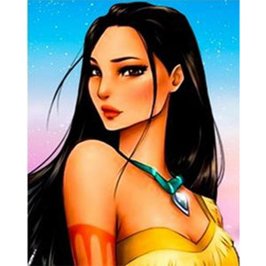 Pocahontas Disney Princess 40*50CM (canvas) Full Round Drill Diamond Painting