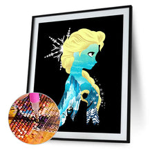 Load image into Gallery viewer, Princess Elsa Silhouette 30*40CM (canvas) Full Round Drill Diamond Painting
