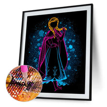 Load image into Gallery viewer, Princess Anna Silhouette 30*40CM (canvas) Full Round Drill Diamond Painting
