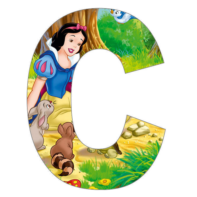 Letter Snow White C 30*30CM(canvas) Full Round Drill Diamond Painting