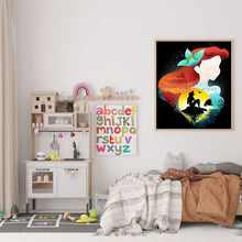 Load image into Gallery viewer, Disney Princess Ariel Silhouette 50*60CM (canvas) Full Round Drill Diamond Painting
