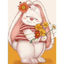 Load image into Gallery viewer, Rabbit With Flowers 30*40CM (canvas) Full Round Drill Diamond Painting
