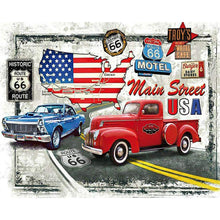 Load image into Gallery viewer, Route 66 Classic Cars 60*50CM (canvas) Full Round Drill Diamond Painting
