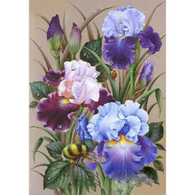 Load image into Gallery viewer, Iris Bee Orchid 40*50CM (canvas) Full Round Drill Diamond Painting
