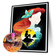 Load image into Gallery viewer, Mermaid Princess Ariel Silhouette 40*50CM (canvas) Full Square Drill Diamond Painting
