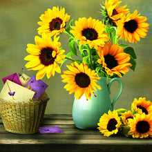 Load image into Gallery viewer, Sunflower 50*50CM (canvas) Full Round Drill Diamond Painting
