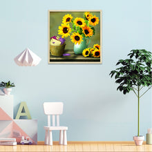 Load image into Gallery viewer, Sunflower 50*50CM (canvas) Full Round Drill Diamond Painting
